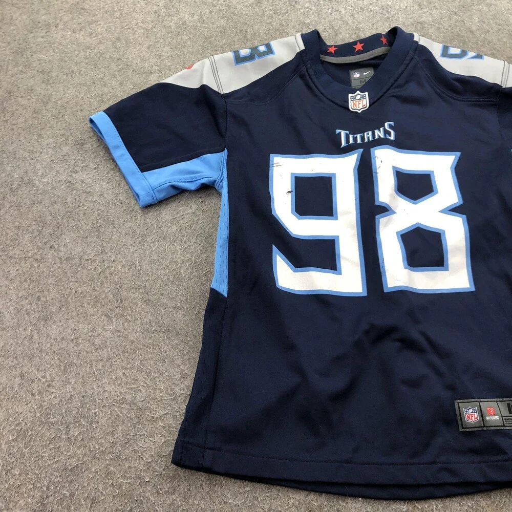Tennessee Titans Jersey Boys Medium Blue NFL Football Nike Jeffery Simmons 98